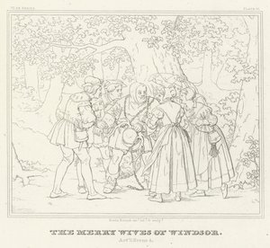 Die lustigen Weiber von Windsor, Akt V, Szene 4 (Gravur)