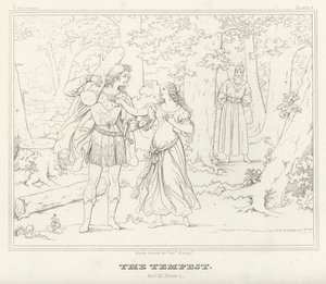 Der Sturm, Akt III, Szene 1 von Friedrich August Moritz Retzsch