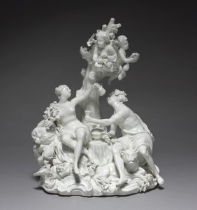 Bacchus und Venus, Hersteller Tournay Fabrik, Belgien, ca. 1755 von Friedrich Elias I Meyer