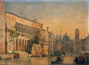 Canal Grande mit Palazzo Fondaco dei Turchi von Friedrich Nerly