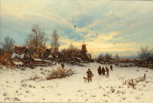 Ein Wintersonnenuntergang