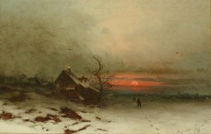 Heimkehr bei Sonnenuntergang