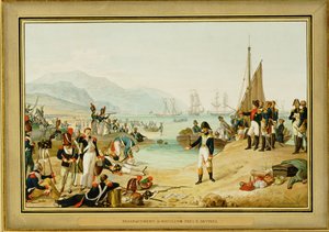 Napoleon I. landet in der Nähe von Antibes, Frankreich
