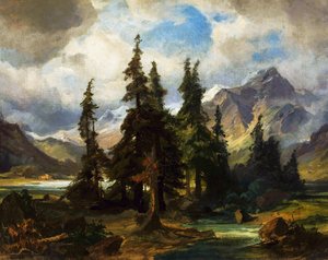 Norwegische Landschaft von Friedrich Preller the Elder