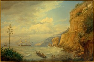 F. Thöming, Kapuzinerkloster bei Amalfi von Friedrich Thöming