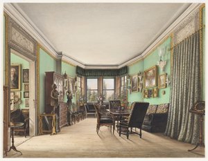 Ein Zimmer im Schloss Buchwald, ca. 1843 von Friedrich Wilhelm Klose