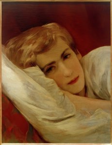 Friedrich (Fritz) Amerling auf dem Krankenbett