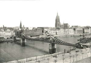 Blick von Sachsenhausen, Frankfurt, Deutschland, 1895