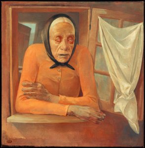 Alte Frau am Fenster