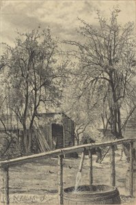 Eine Ecke eines Mietgartens von Fritz Schulze