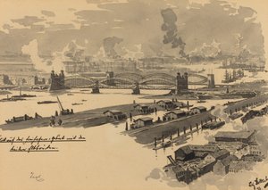 Freihafen mit den Elbbrücken