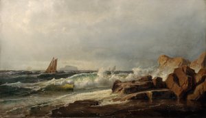 Lotsenboote von Fritz Thaulow