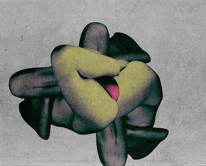 Verflochtene Nackte Figuren von Fuyuki Hattori