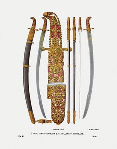 Der Säbel des Großfürsten Wladimir II. Monomach von Kiew, 1840er Jahre von Fyodor Grigoryevich Solntsev
