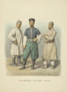 Kasan-Tataren, Illustration aus der Serie Kleidung des russischen Staates, 1869