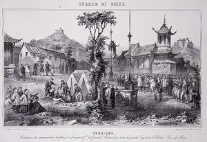 General Montaubans Quartier in der Großen Pagode von Tche Fou, aus 