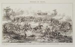 Die Schlacht von Chang-Kia-Onang, vor Tong-Cheou, 18. September 1860, aus Der Krieg in China, 1862 von G.C. de Fortavion