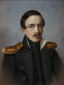 Porträt des Dichters Michail Lermontow 1814-1841