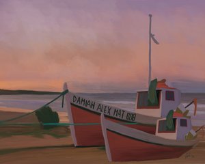 Sonnenuntergang Fischerboote von GIovanna Gil Alves