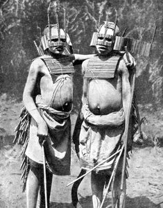 Zwei Medizinmänner, Tanganjika Tansania, Afrika