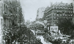 Hundertjahrfeier der Amtseinführung von George Washington (1732-99) New York City, 30. April 1889