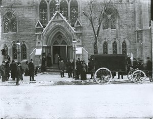 Mrs. Gilberts Beerdigung, Bloomingdale Reformed Dutch Church, New York City