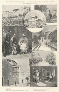 Die Sommerresidenz des Papstes, Leo XIII. in den Gärten des Vatikans