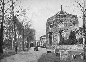 Bury St. Edmunds: Turm, Kirche und Abtei, um 1896