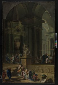 Ein allegorisches Denkmal für Sir Isaac Newton von G. B. and Valeriani D. and G. Pittoni