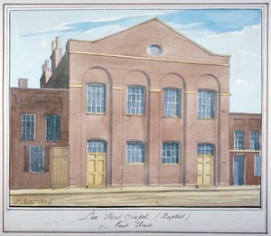 Lion Street Baptist Chapel, abseits der New Kent Road, Southwark, London, 1826