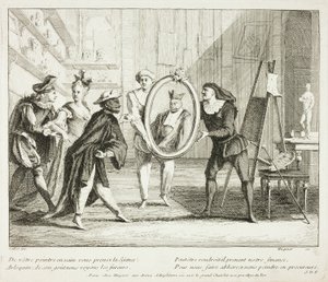 Tafel aus Livre de Scènes Comiques von Gabriel Huquier