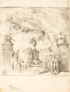 Allegorie zur Errichtung der Statue von Ludwig XV.