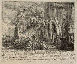 Allegorie auf die Genesung des Dauphins von Gabriel Jacques de Saint Aubin