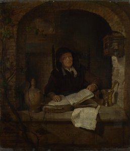 Eine alte Frau mit einem Buch, um 1660