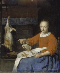 Die Küchenmagd von Gabriel Metsu