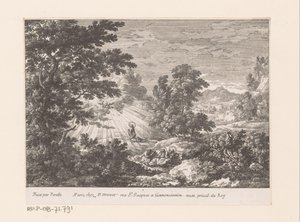 Christus im Garten von Gethsemane Landschaften mit biblischen Darstellungen (Serientitel) von Gabriel Perelle