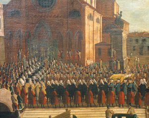 Begräbnis des Dogen in der Kirche Santi Giovanni e Paolo, Gabriel Bella