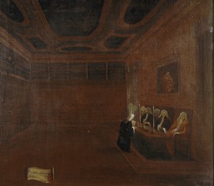 Der Oberste Gerichtshof der Vierzig, Detail - Gemälde von Gabriele Bella von Gabriele Bella