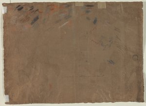 Skizze eines Kopfes (verso) von Gaetano Gandolfi