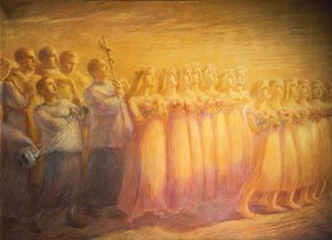Begräbnis einer Jungfrau von Gaetano Previati