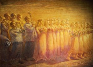 Begräbnis der Jungfrau (Detail) von Gaetano Previati