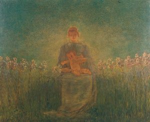 Madonna dei gigli von Gaetano Previati