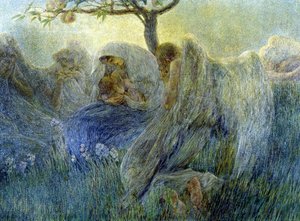 Maternità, Gemälde von Gaetano Previati