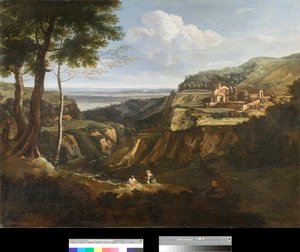 Ansicht des Klosters Camaldoli bei Frascati, Italien