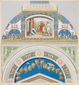 Lünette und Gewölbefeld mit Abraham und die drei Engel