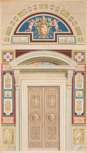 Tür, Rahmung und Lünette von Loggia XIII von Gaetano Savorelli