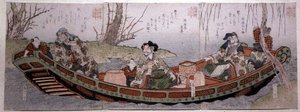 Sendai-Gruppe Triptychon: Drei Helden des Königreichs Shu, ca. 1818-30 von Gakutei Harunobu