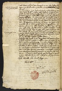 Brief von Galileo Galilei