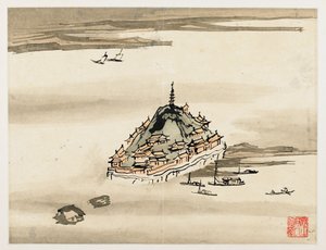 Fingermalerei, aus einem Album mit zehn Blättern von Gao Qipei