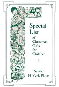 Sonderliste der Weihnachtsgeschenke für Kinder, 1917